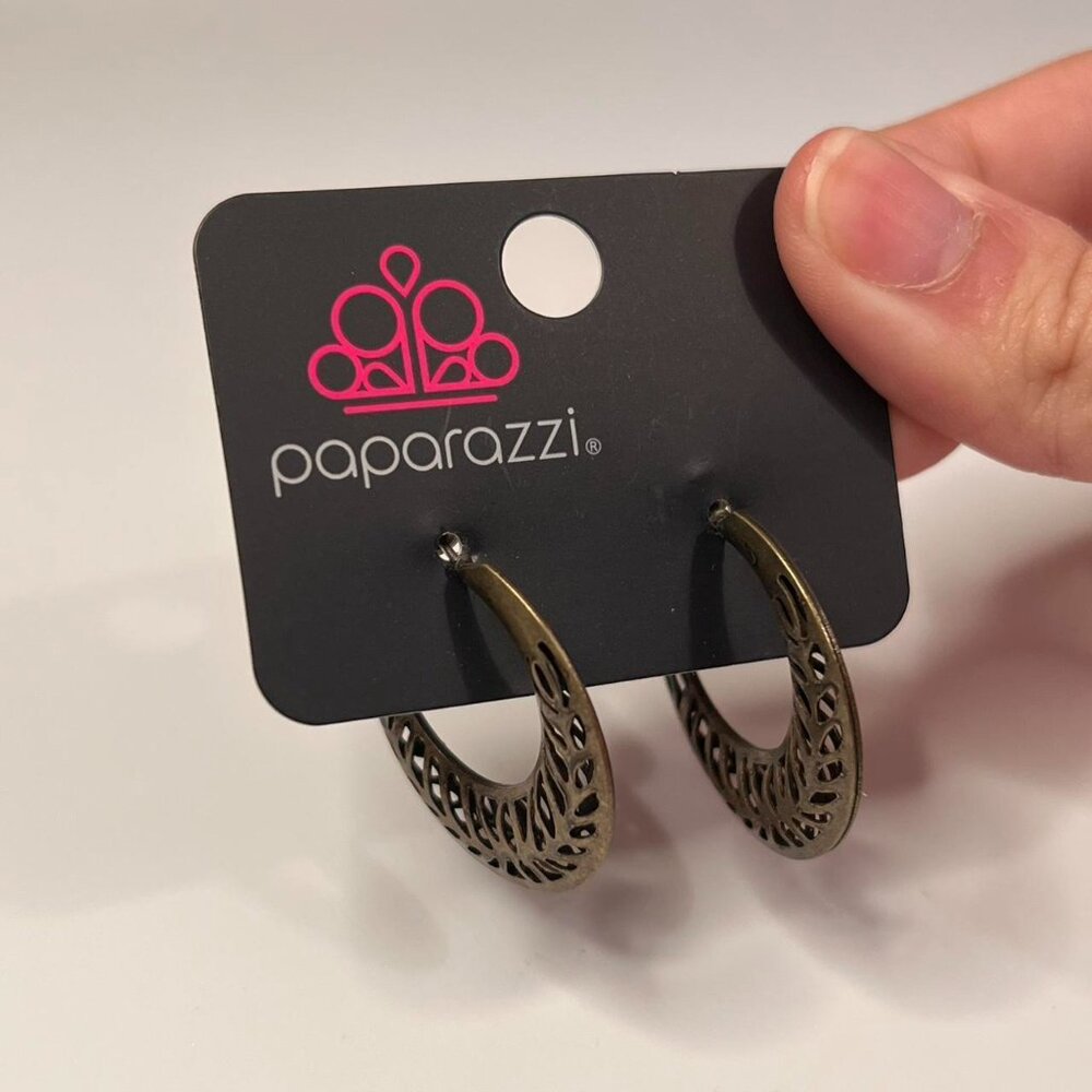 bronze tone hoop earrings